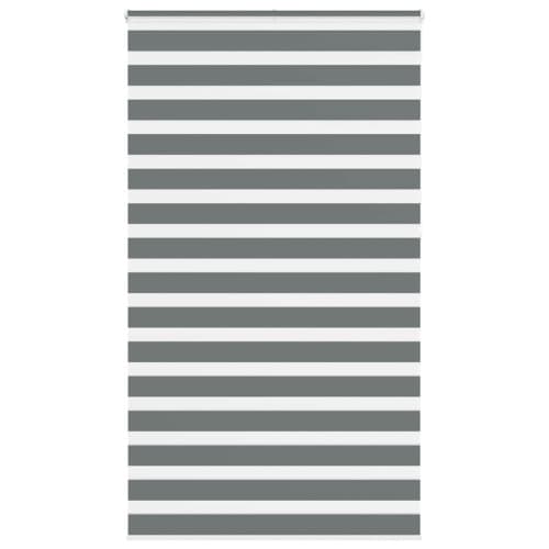 Rullgardin zebra mörkgrå 130x230 cm tyg bredd 125,9cm polyester