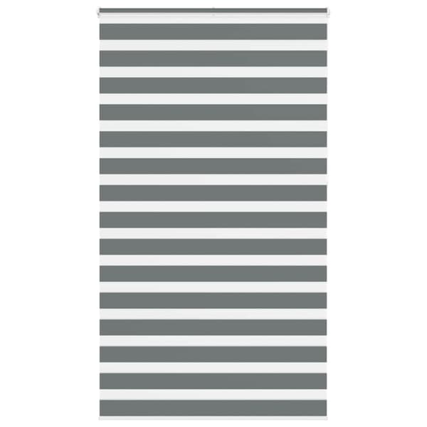 Rullgardin zebra mörkgrå 130x230 cm tyg bredd 125,9cm polyester