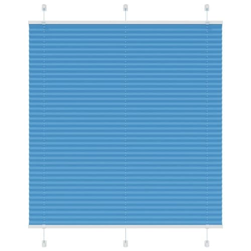 Plisserad persienn blå 120x100 cm tyg bredd 119,4cm polyester