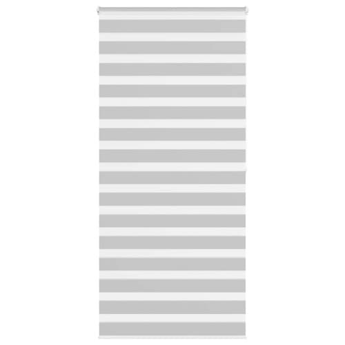 Rullgardin zebra ljusgrå 100x200 cm tyg bredd 95,9 cm polyester