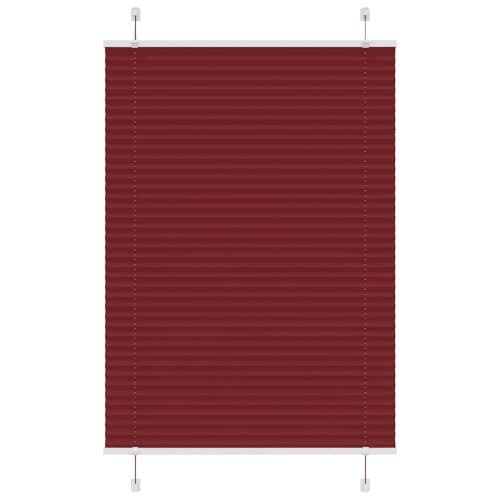 Plisserad persienn Bordeaux röd 95x150 cm tyg bredd 94,4 cm