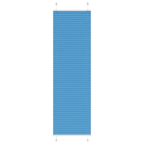Plisserad persienn blå 65x200cm tyg bredd 64,4cm polyester