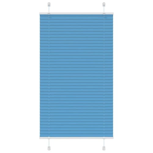 Plisserad persienn blå 70x100 cm tyg bredd 69,4 cm polyester