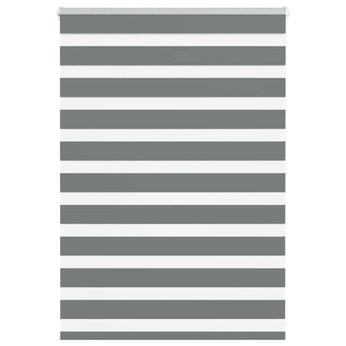 Rullgardin zebra mörkgrå 115x100 cm tyg bredd 110,9cm polyester