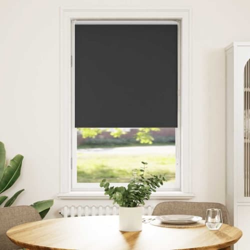 Rullgardin mörkläggning svart 80x130 cm tyg bredd 75,7 cm