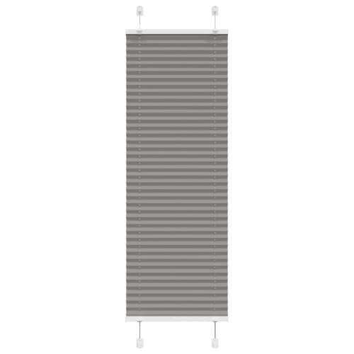 Plisserad persienn antracit 50x150cm tyg bredd 49,4cm polyester