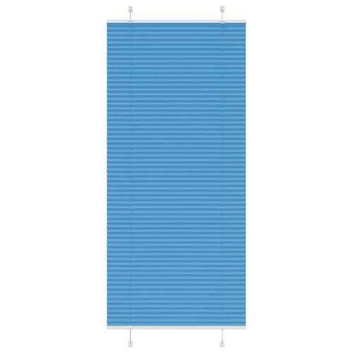 Plisserad persienn blå 100x200 cm tyg bredd 99,4 cm polyester