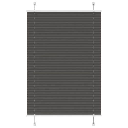 Plisserad persienn svart 85x100 cm tyg bredd 84,4 cm polyester