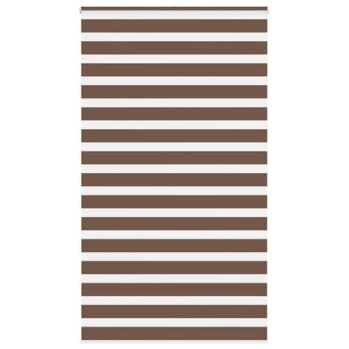 Rullgardin zebra brun 125x200 cm tyg bredd 120,9 cm polyester