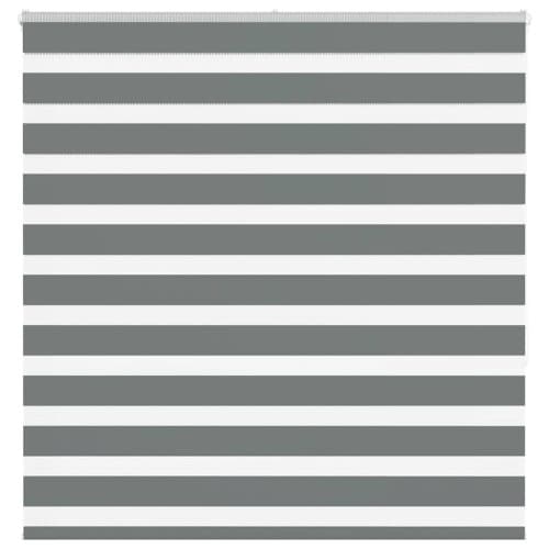 Rullgardin zebra mörkgrå 145x150 cm tyg bredd 140,9cm polyester