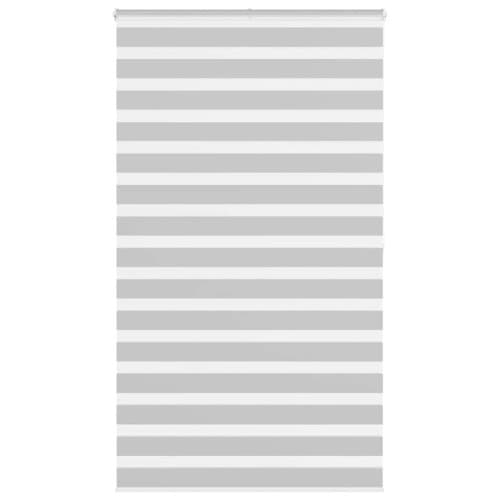 Rullgardin zebra ljusgrå 135x200 cm tyg bredd 130,9cm polyester