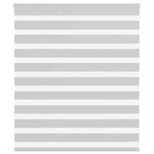 Rullgardin zebra ljusgrå 125x100 cm tyg bredd 120,9cm polyester