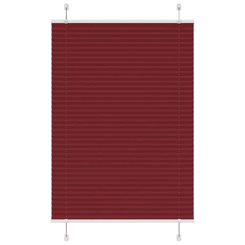 Plisserad persienn Bordeaux röd 90x150 cm tyg bredd 89,4 cm
