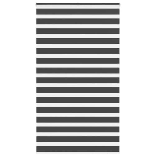 Rullgardin zebra svart 120x200 cm tyg bredd 115,9 cm polyester