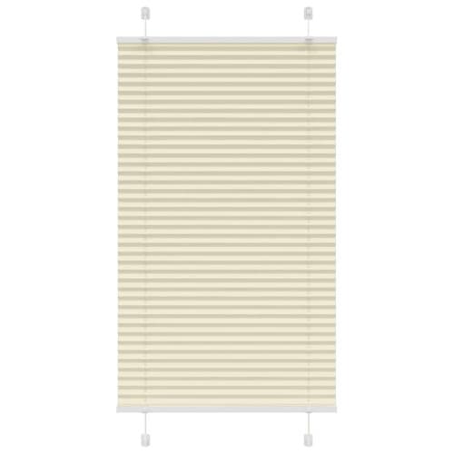 Plisserad persienn cremefärgad 80x150 cm tyg bredd 79,4 cm
