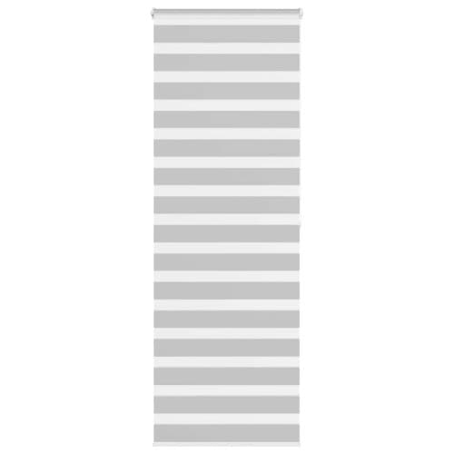 Rullgardin zebra ljusgrå 90x200 cm tyg bredd 85,9 cm polyester