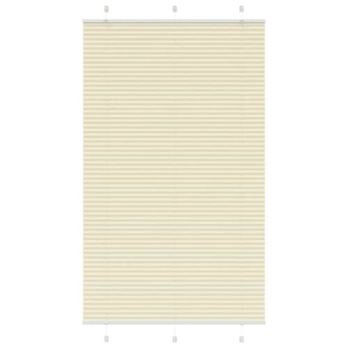 Plisserad persienn cremefärgad 115x200 cm tyg bredd 114,4cm