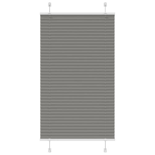 Plisserad persienn antracit 80x150cm tyg bredd 79,4cm polyester