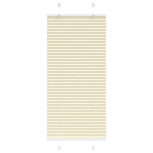Plisserad persienn cremefärgad 65x150cm tyg bredd 64,4cm