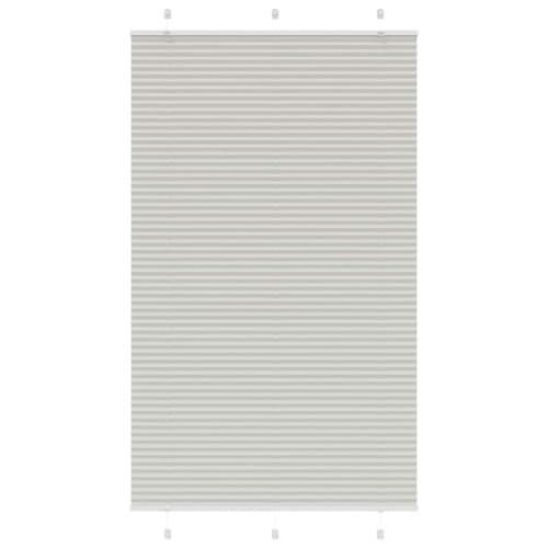 Plisserad persienn ljusgrå 120x200 cm tyg bredd 119,4cm