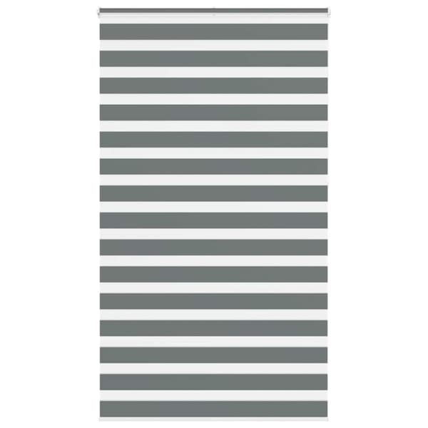 Rullgardin zebra mörkgrå 135x230 cm tyg bredd 130,9cm polyester
