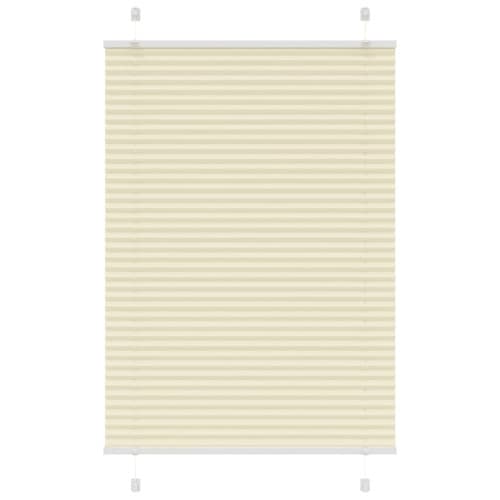 Plisserad persienn cremefärgad 95x100 cm tyg bredd 94,4 cm
