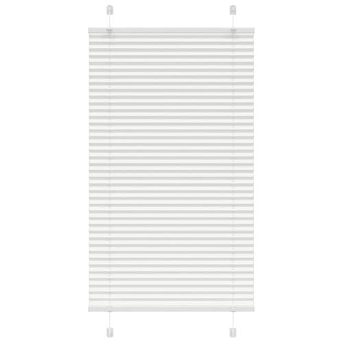 Plisserad persienn vit 75x150 cm tyg bredd 74,4 cm polyester