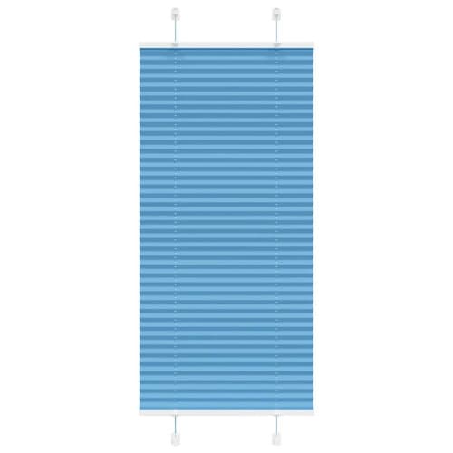 Plisserad persienn blå 55x100cm tyg bredd 54,4cm polyester