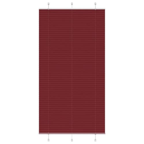 Plisserad persienn Bordeaux röd 110x200 cm tyg bredd 109,4 cm