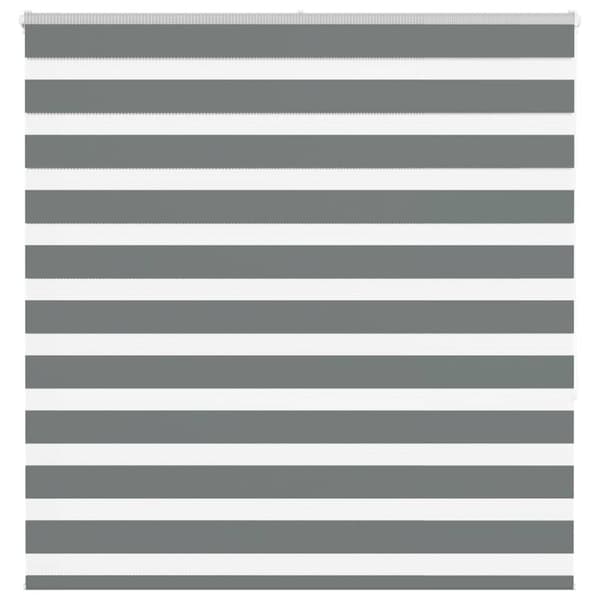 Rullgardin zebra mörkgrå 140x150 cm tyg bredd 135,9cm polyester