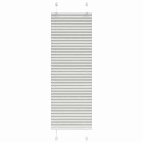 Plisserad persienn ljusgrå 40x150 cm tyg bredd 39,4cm polyester
