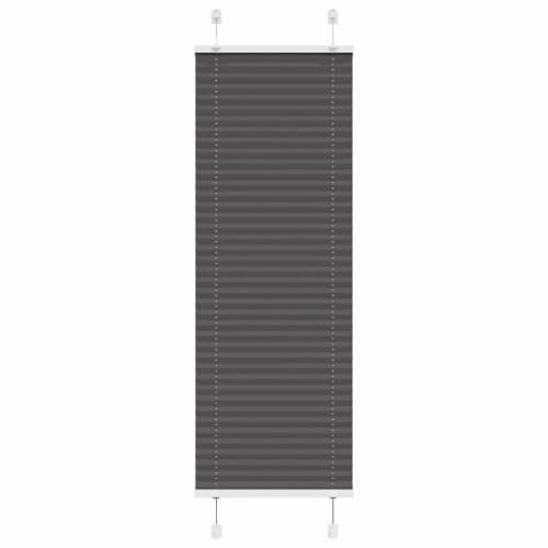 Plisserad persienn svart 50x150cm tyg bredd 49,4cm polyester