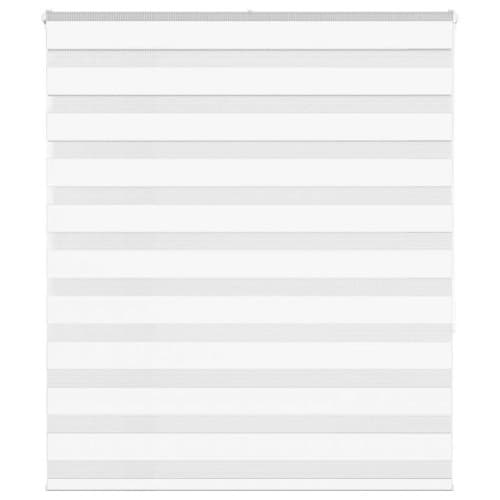 Rullgardin zebra vit 130x150 cm tyg bredd 125,9 cm polyester