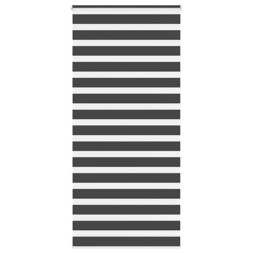 Rullgardin zebra svart 105x200 cm tyg bredd 100,9 cm polyester