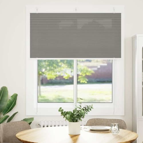 Plisserad persienn antracit 115x100 cm tyg bredd 114,4 cm