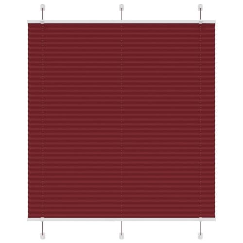 Plisserad persienn Bordeaux röd 120x100 cm tyg bredd 119,4 cm