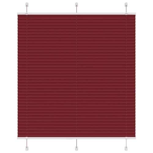 Plisserad persienn Bordeaux röd 120x150 cm tyg bredd 119,4 cm