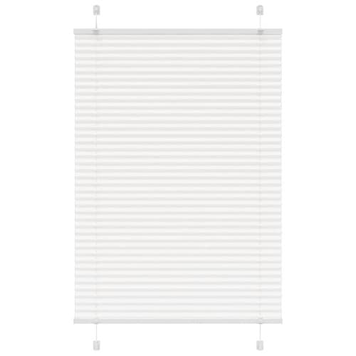 Plisserad persienn vit 85x150 cm tyg bredd 84,4 cm polyester