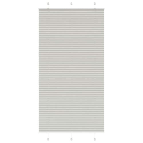 Plisserad persienn ljusgrå 105x200 cm tyg bredd 104,4cm