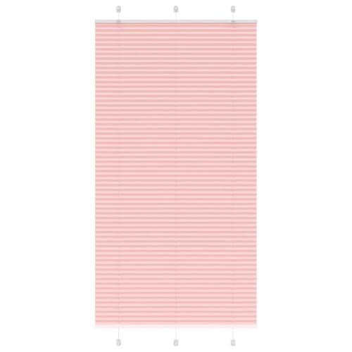 Plisserad persienn rosa 110x200 cm tyg bredd 109,4cm polyester