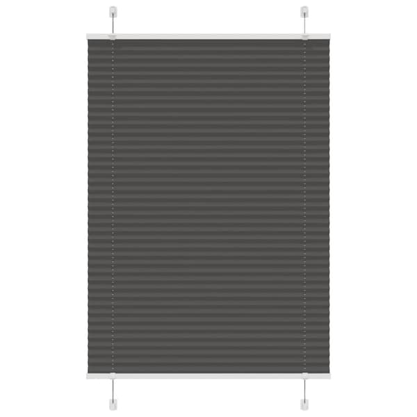 Plisserad persienn svart 95x150 cm tyg bredd 94,4 cm polyester