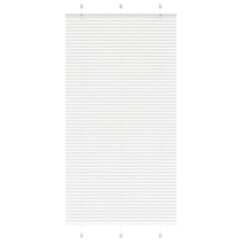 Plisserad persienn vit 105x200 cm tyg bredd 104,4cm polyester