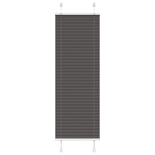 Plisserad persienn svart 45x100cm tyg bredd 44,4cm polyester