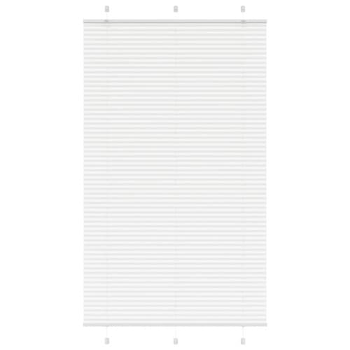 Plisserad persienn vit 115x200 cm tyg bredd 114,4cm polyester