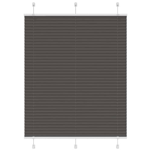 Plisserad persienn svart 105x100 cm tyg bredd 104,4cm polyester