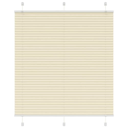 Plisserad persienn cremefärgad 120x100 cm tyg bredd 119,4cm