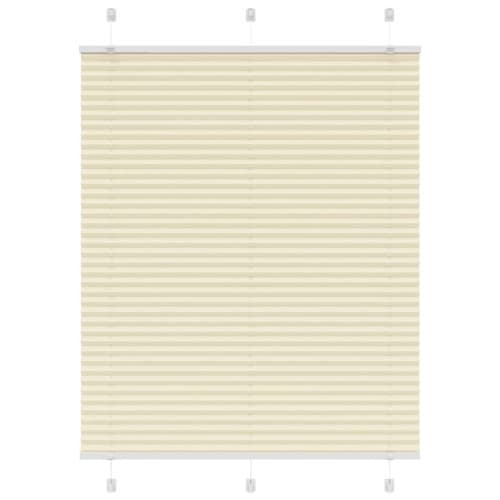 Plisserad persienn cremefärgad 105x150 cm tyg bredd 104,4cm