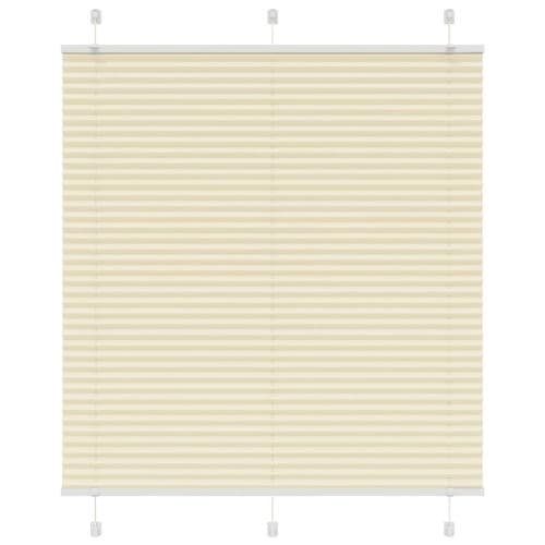 Plisserad persienn cremefärgad 115x150 cm tyg bredd 114,4cm