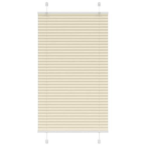 Plisserad persienn cremefärgad 70x100 cm tyg bredd 69,4 cm