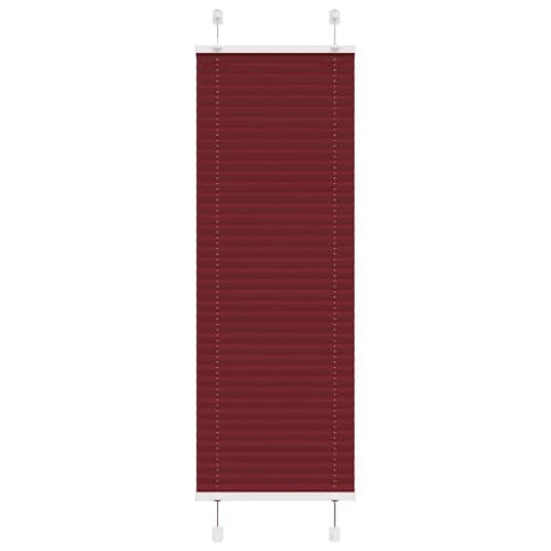 Plisserad persienn Bordeaux röd 40x100cm tyg bredd 39,4cm
